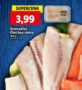 Lidl Grenadier filet bez skóry 100g oferta