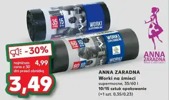 Kaufland ANNA ZARADNA Worki na śmieci 10/15 sztuk oferta