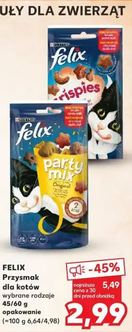 Kaufland FELIX Przysmak dla kotów 45/60 g oferta