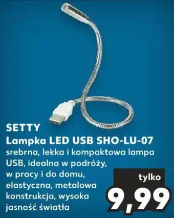 Kaufland SETTY Lampka LED USB SHO-LU-07 oferta