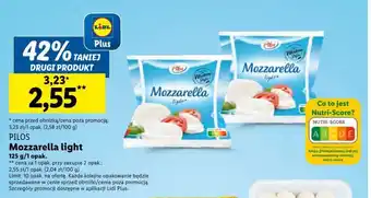 Lidl PILOS Mozzarella light 125g oferta
