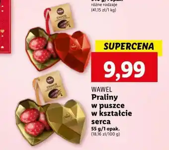 Lidl WAWEL Praliny w puszce w kształcie serca 55g oferta