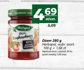 Społem Herbapol Dżem o obniżonej zawartości cukru truskawkowy 280 g oferta