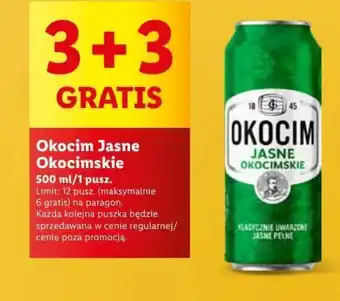 Lidl Okocim Jasne Okocimskie 500ml oferta