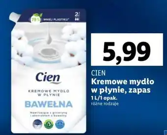 Lidl CIEN Kremowe mydło w płynie zapas 1l oferta