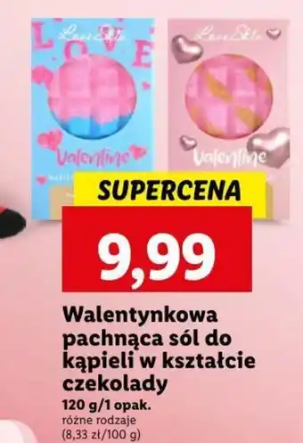 Walentynkowa pachnąca sól do kąpieli w kształcie czekolady 120g