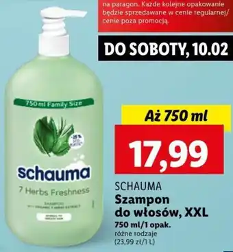 Lidl SCHAUMA Szampon do włosów XXL 750ml oferta