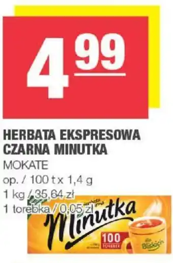 Spar HERBATA EKSPRESOWA CZARNA MINUTKA 100tx1,4g oferta