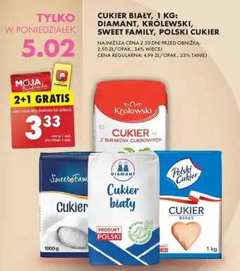 Biedronka CUKIER BIAŁY 1 KG oferta