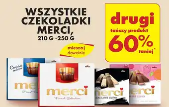 Biedronka WSZYSTKIE CZEKOLADKI MERCI 210-250g oferta