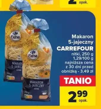 Carrefour Market Makaron 5-jajeczny 250 g oferta