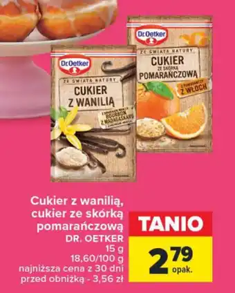Carrefour Market Cukier z wanilią, cukier ze skórką pomarańczową 15 g oferta