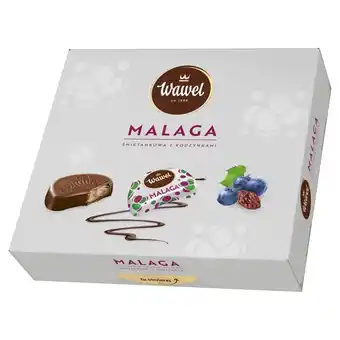 Carrefour Express Wawel Malaga śmietankowa z rodzynkami Czekoladki nadziewane 330 g oferta
