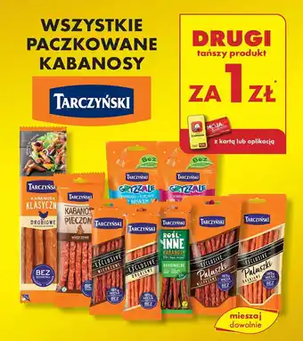 Biedronka WSZYSTKIE PACZKOWANE KABANOSY TARCZYŃSKI oferta