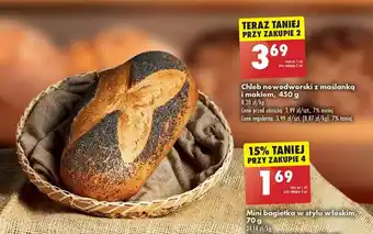 Biedronka Chleb nowodworski z maślanką i makiem, 450 g oferta