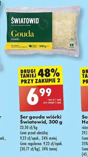 Biedronka Ser gouda wiórki Światowid, 300 g oferta