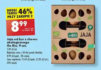 Biedronka Jaja od kur z chowu ekologicznego Go Bio, 9 szt. oferta