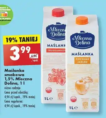 Biedronka Maślanka smakowa 1,5% Mleczna Dolina, 1 l oferta