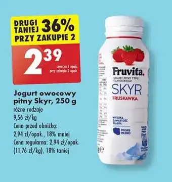 Biedronka Jogurt owocowy pitny Skyr, 250 g oferta