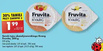 Biedronka Serek typu skandynawskiego Kvarg Fruvita, 200 g oferta