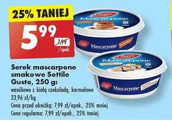 Biedronka Serek mascarpone smakowe Sottile Gusto, 250 g oferta