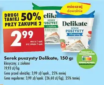 Biedronka Serek puszysty Delikate, 150 g oferta