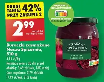 Biedronka Buraczki zasmażane Nasza Spiżarnia, 510 g oferta