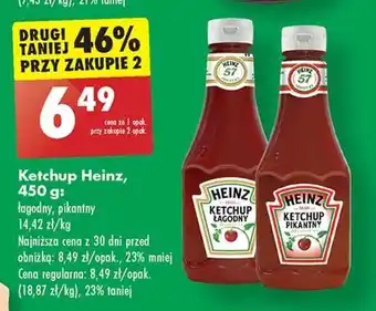 Biedronka Ketchup Heinz, 450 g oferta