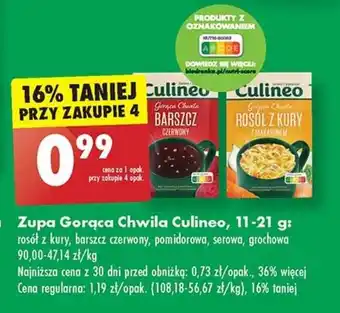 Biedronka Zupa Gorąca Chwila Culineo, 11-21 g oferta