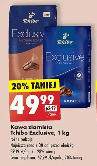 Biedronka Kawa ziarnista Tchibo Exclusive, 1 kg oferta