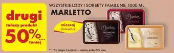 Biedronka WSZYSTKIE LODY I SORBETY FAMILIJNE, 1000 ML MARLETTO oferta