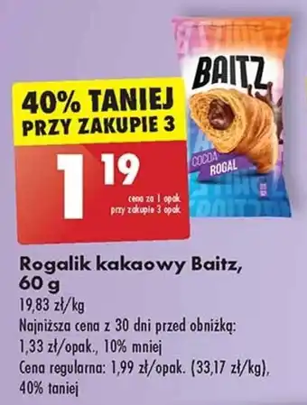 Biedronka Rogalik kakaowy Baitz, 60 g oferta