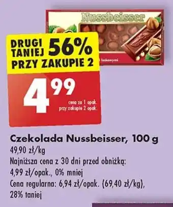 Biedronka Czekolada Nussbeisser, 100 g oferta