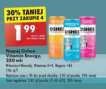 Biedronka Napój Oshee Vitamin Energy, 250 ml oferta