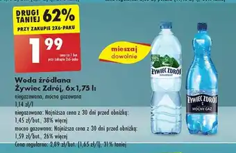 Biedronka Woda źródlana Żywiec Zdrój, 6 x 1,75 l oferta