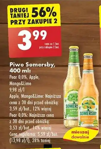 Biedronka Piwo Somersby, 400 ml oferta