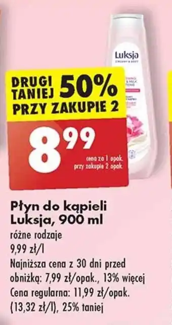 Biedronka Płyn do kąpieli Luksja, 900 ml oferta