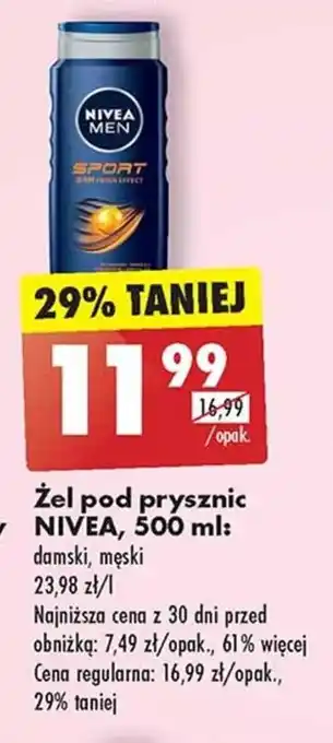 Biedronka Żel pod prysznic NIVEA, 500 ml oferta