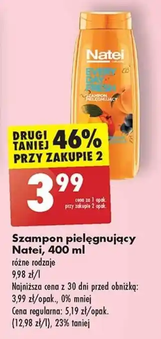 Biedronka Szampon pielęgnujący Natei, 400 ml oferta