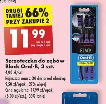 Biedronka Szczoteczka do zębów Black Oral-B, 3 szt. oferta