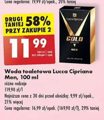 Biedronka Woda toaletowa Lucca Cipriano Men, 100 ml oferta