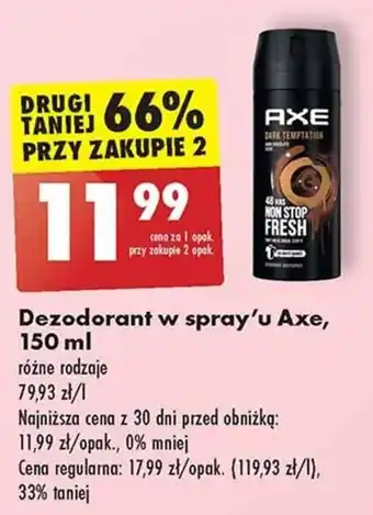 Biedronka Dezodorant w spray'u Axe, 150 ml oferta