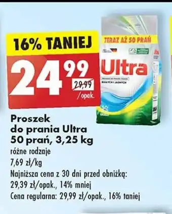 Biedronka Proszek do prania Ultra, 3,25 kg oferta