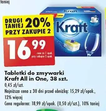 Biedronka Tabletki do zmywarki Kraft All in One, 38 szt. oferta