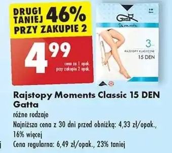 Biedronka Rajstopy Moments Classic 15 DEN Gatta oferta