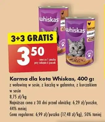Biedronka Karma dla kota Whiskas, 400 g oferta