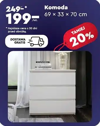 Biedronka Komoda 69 x 33 x 70 cm oferta