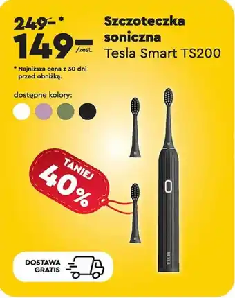 Biedronka Szczoteczka soniczna Tesla Smart TS200 oferta
