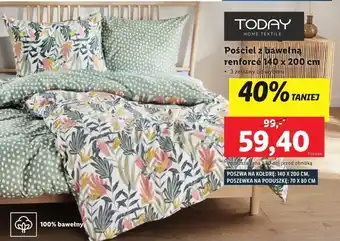 Lidl TODAY Pościel z bawe.ną renforcé 140 x 200 cm oferta