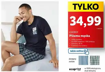 Lidl LIVERGY Piżama męska oferta